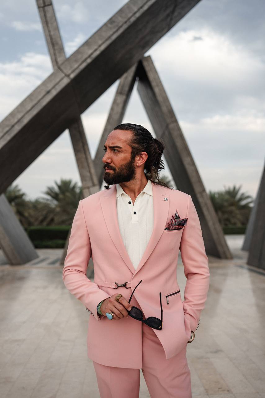 SUITHARBOR™ Pink Tailored Suit