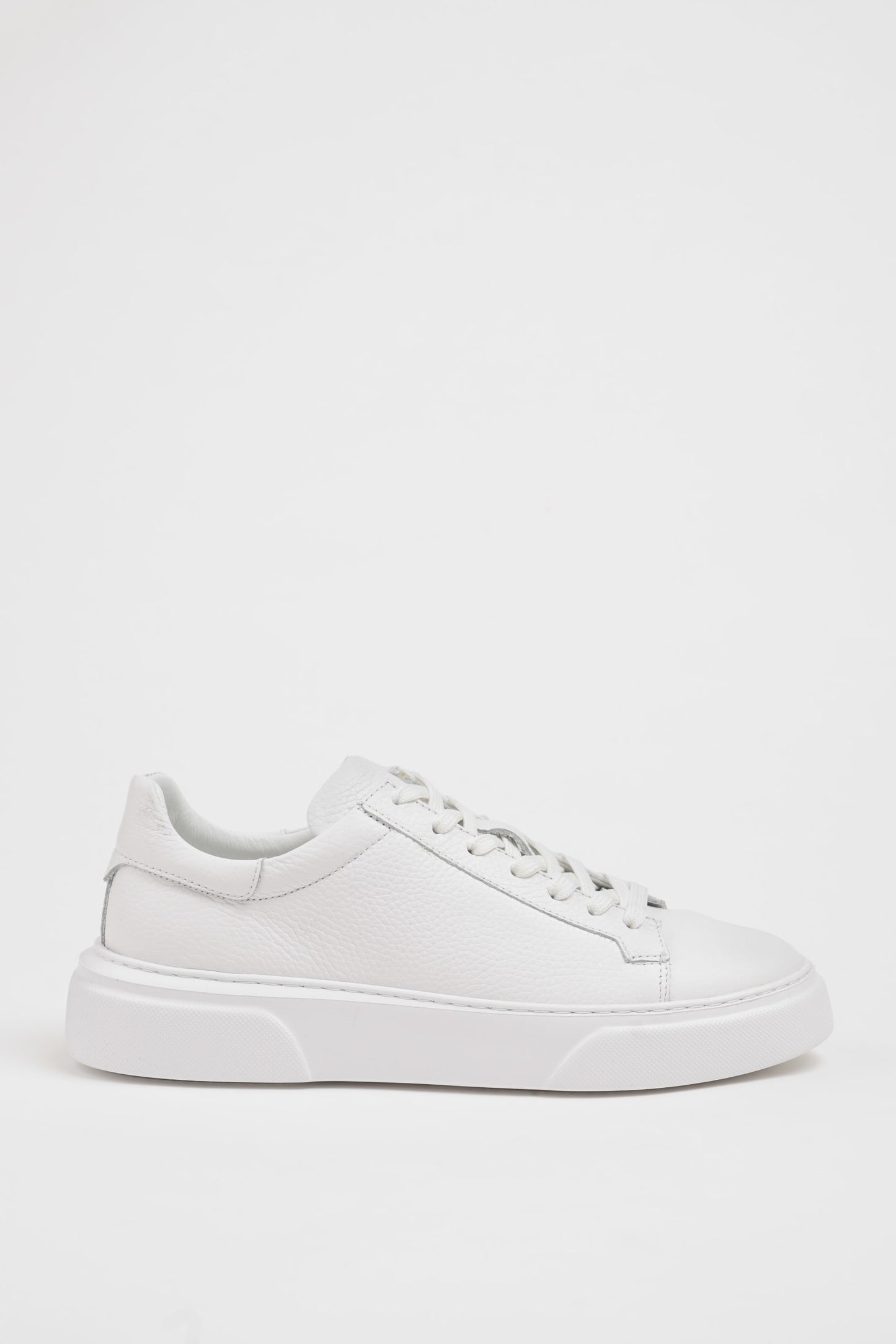 SUITHARBOR White Leather Sneakers for Men