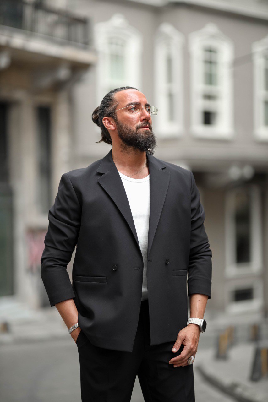 Black Summer Slim Fit Suit