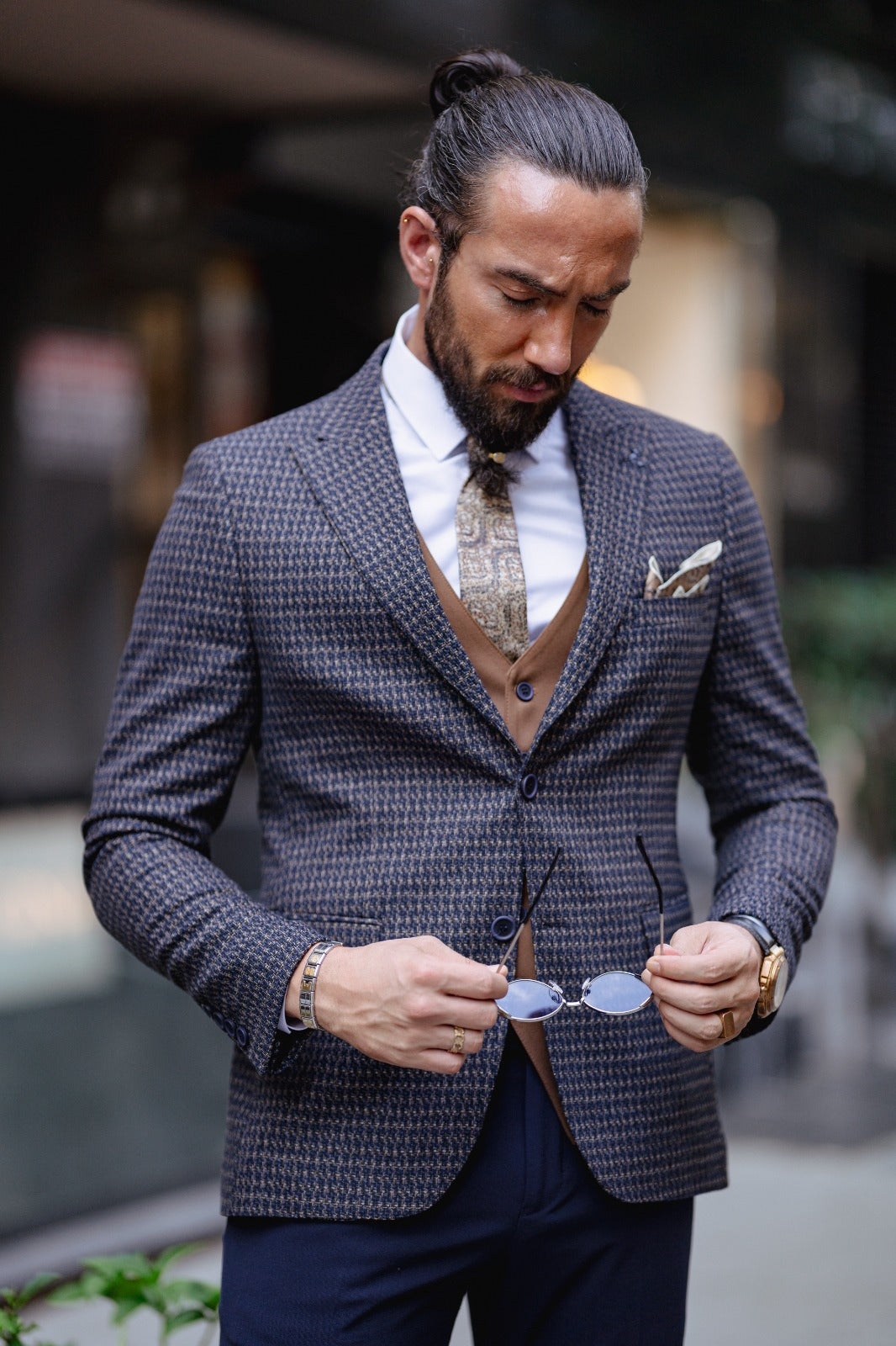 Navy blue suit separates for weddings