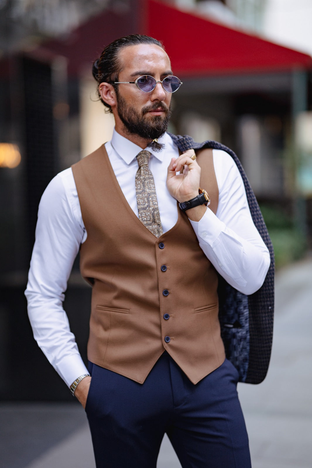 Navy blue suit separates for weddings