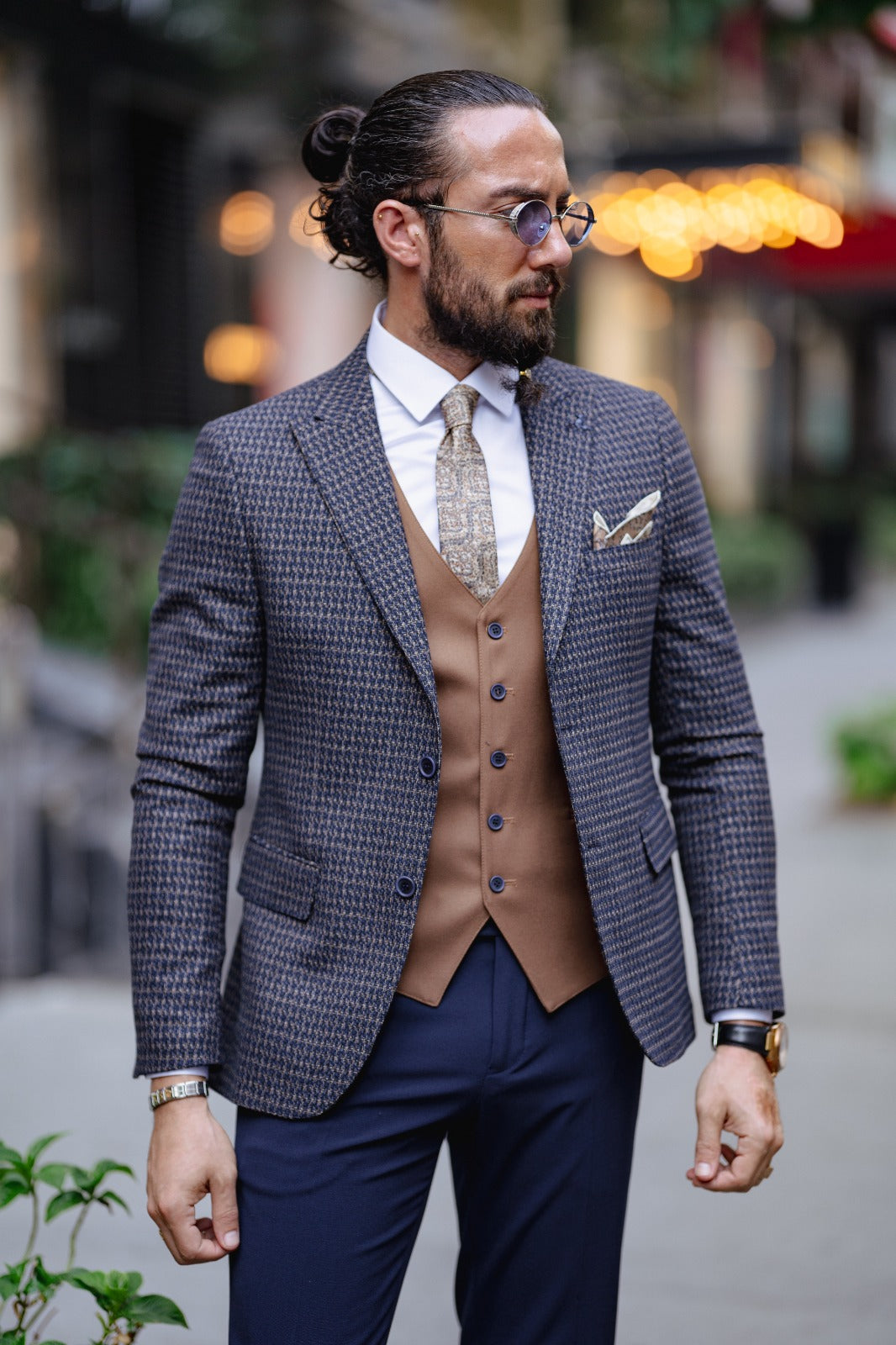 Navy blue suit separates for weddings