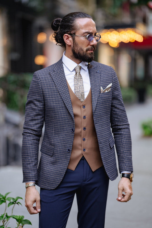 Navy blue suit separates for weddings