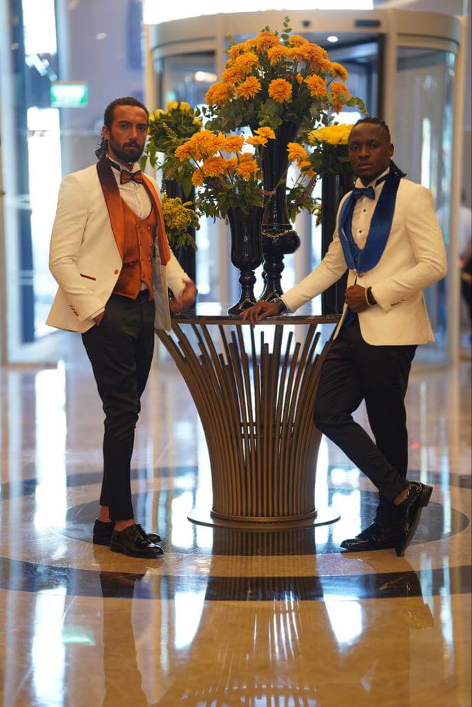 Eiffel White - Camel Tuxedo