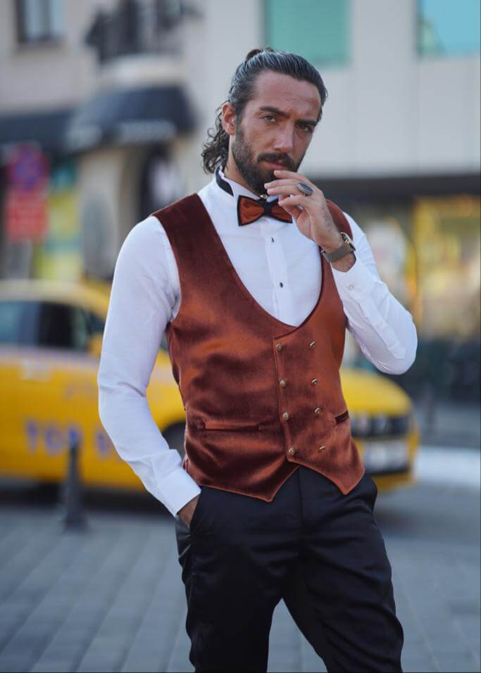 Eiffel White - Camel Tuxedo