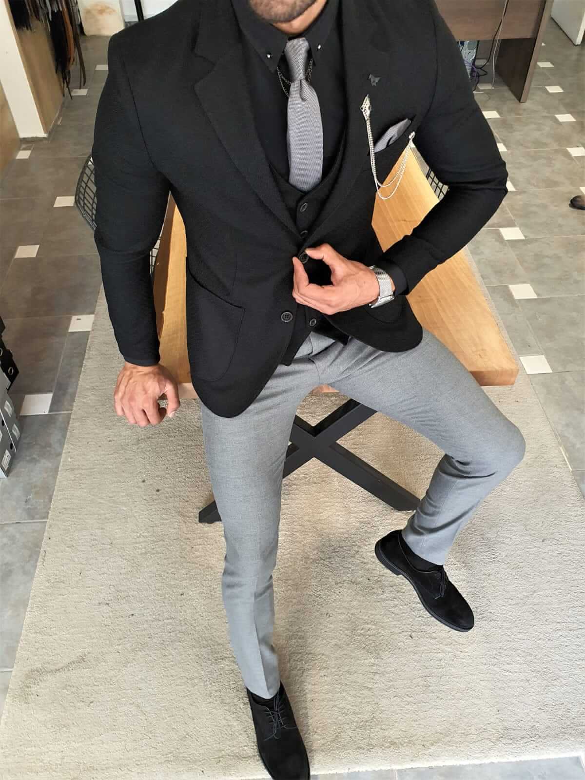 Black Slim Fit Suit - Sharp & Modern