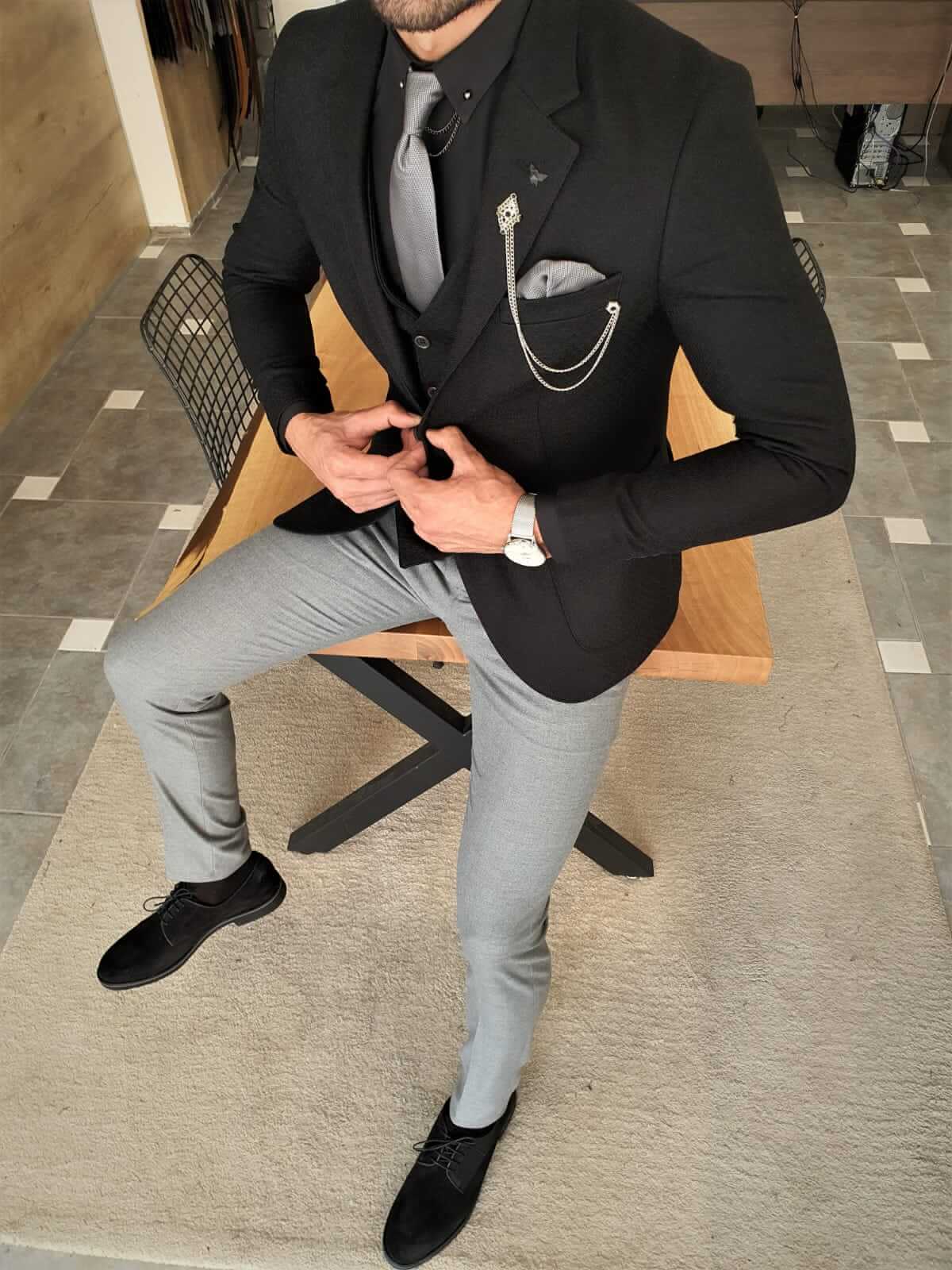 Black Slim Fit Suit - Sharp & Modern
