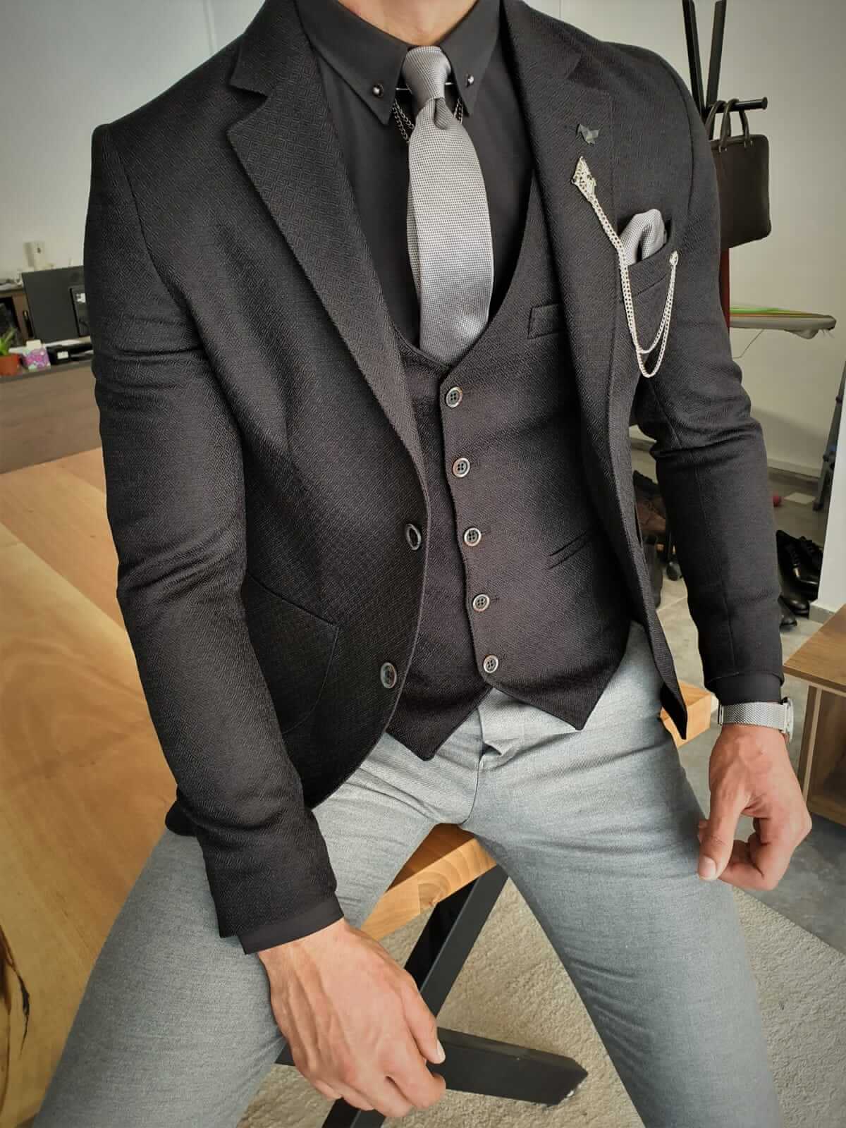 Black Slim Fit Suit - Sharp & Modern
