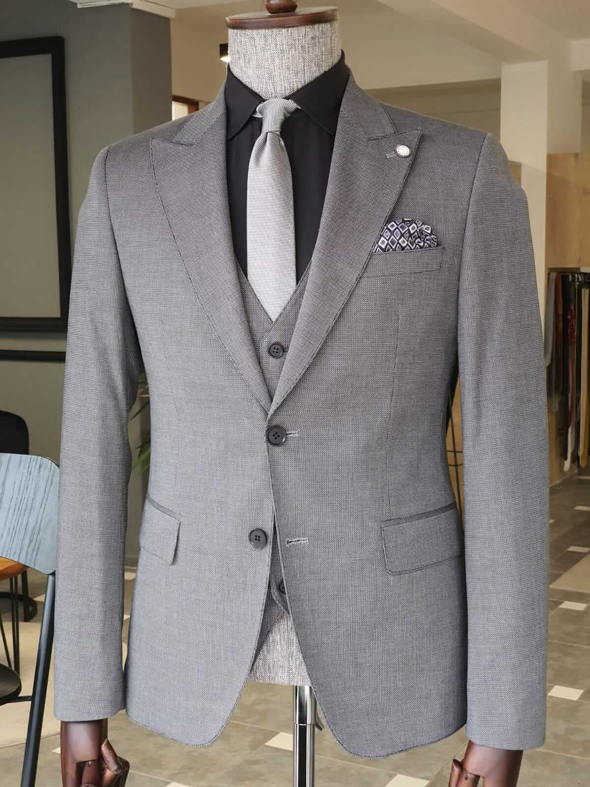 Gray Slim Fit Suit - Wedding Style Icon
