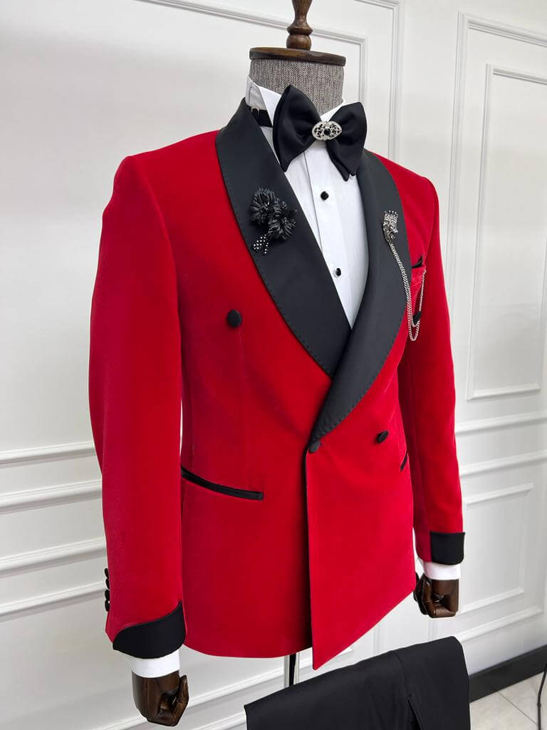 Red Slim Fit Tuxedo
