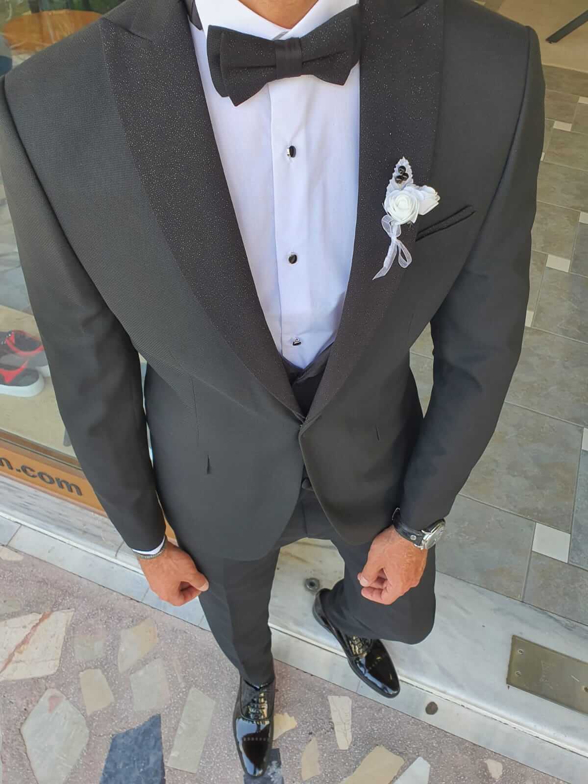 Stockholm Black DoveTail Collar Tuxedo - Hollo Men