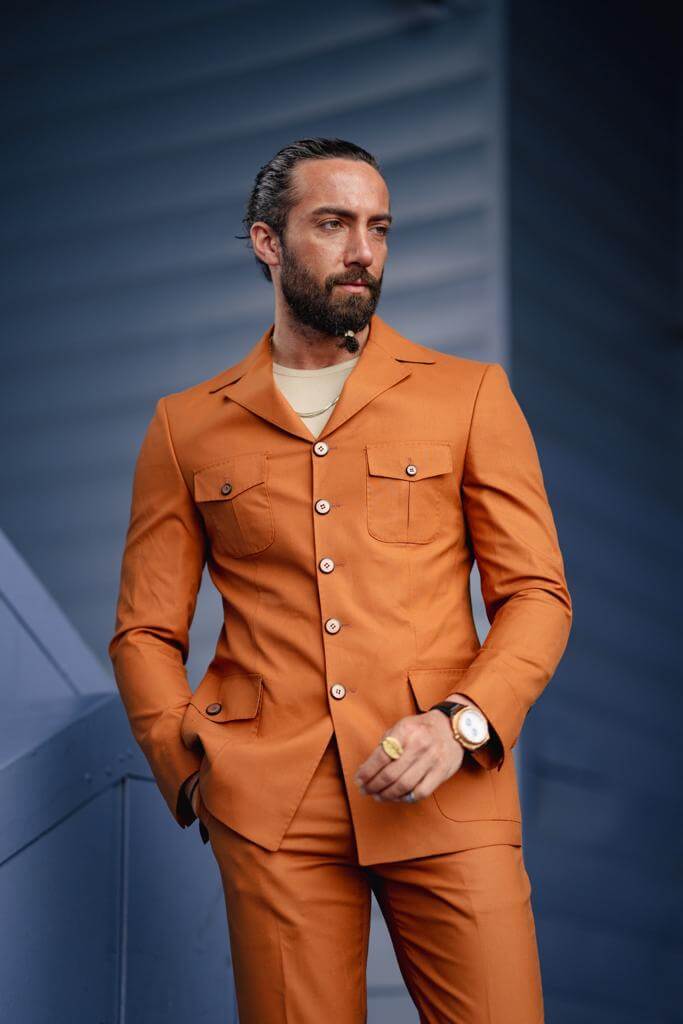 Men's safari-style suit