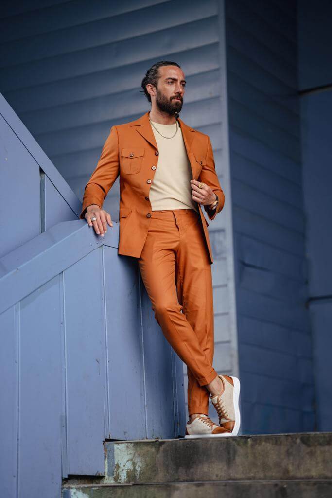 Men's safari-style suit