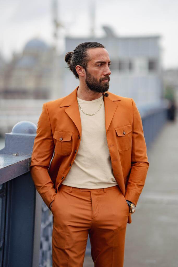 Men's safari-style suit
