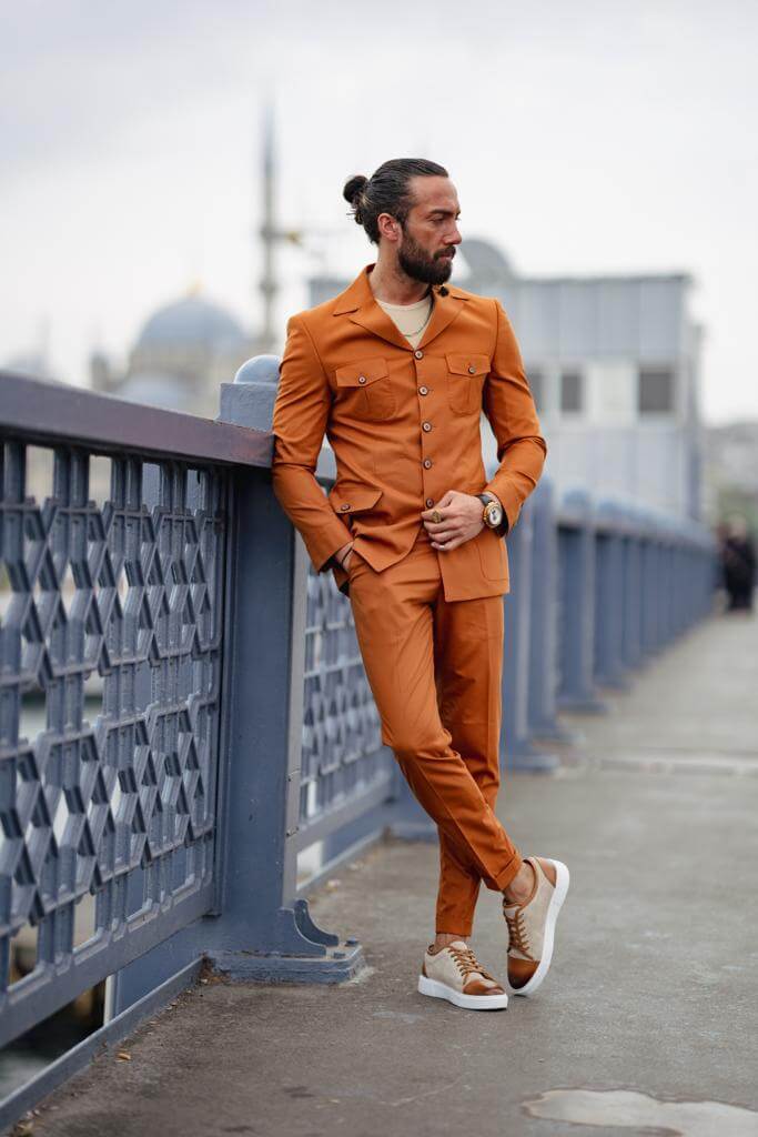 Men's safari-style suit