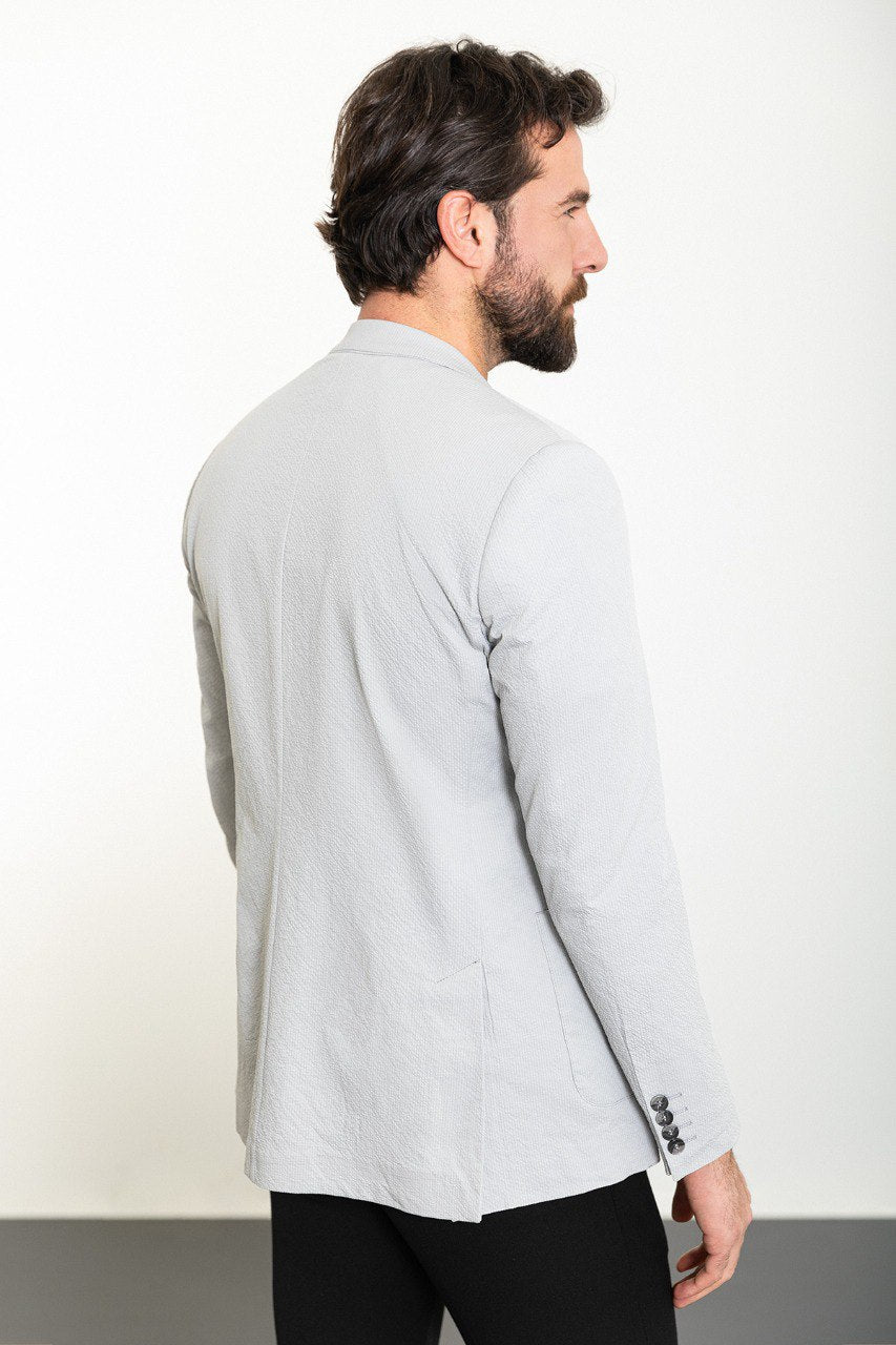 Light Grey Slim Fit Blazer