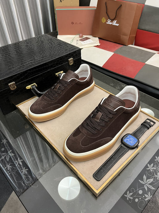 Loro Piana Brown Tennis Walk Sneakers