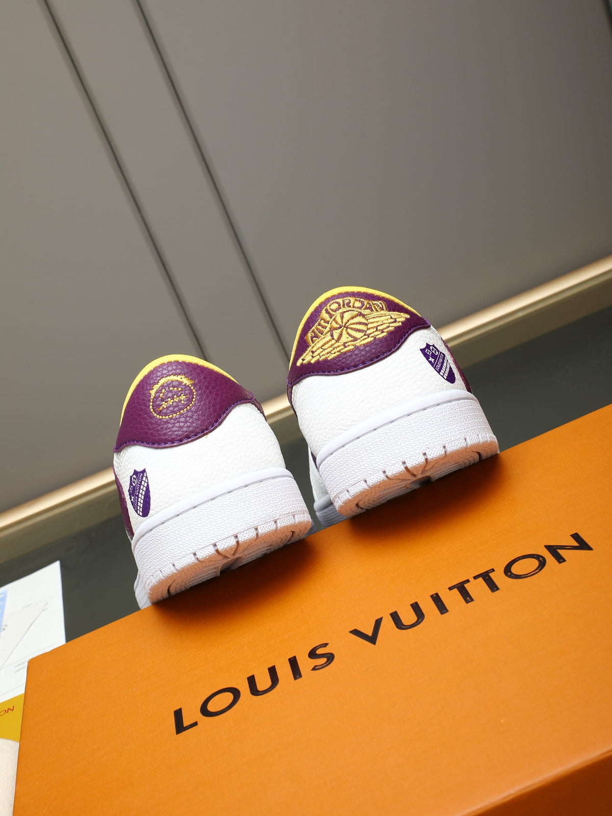 Air Jordan 1 Low Travis Scott x Louis Vuitton Purple Yellow Sneaker