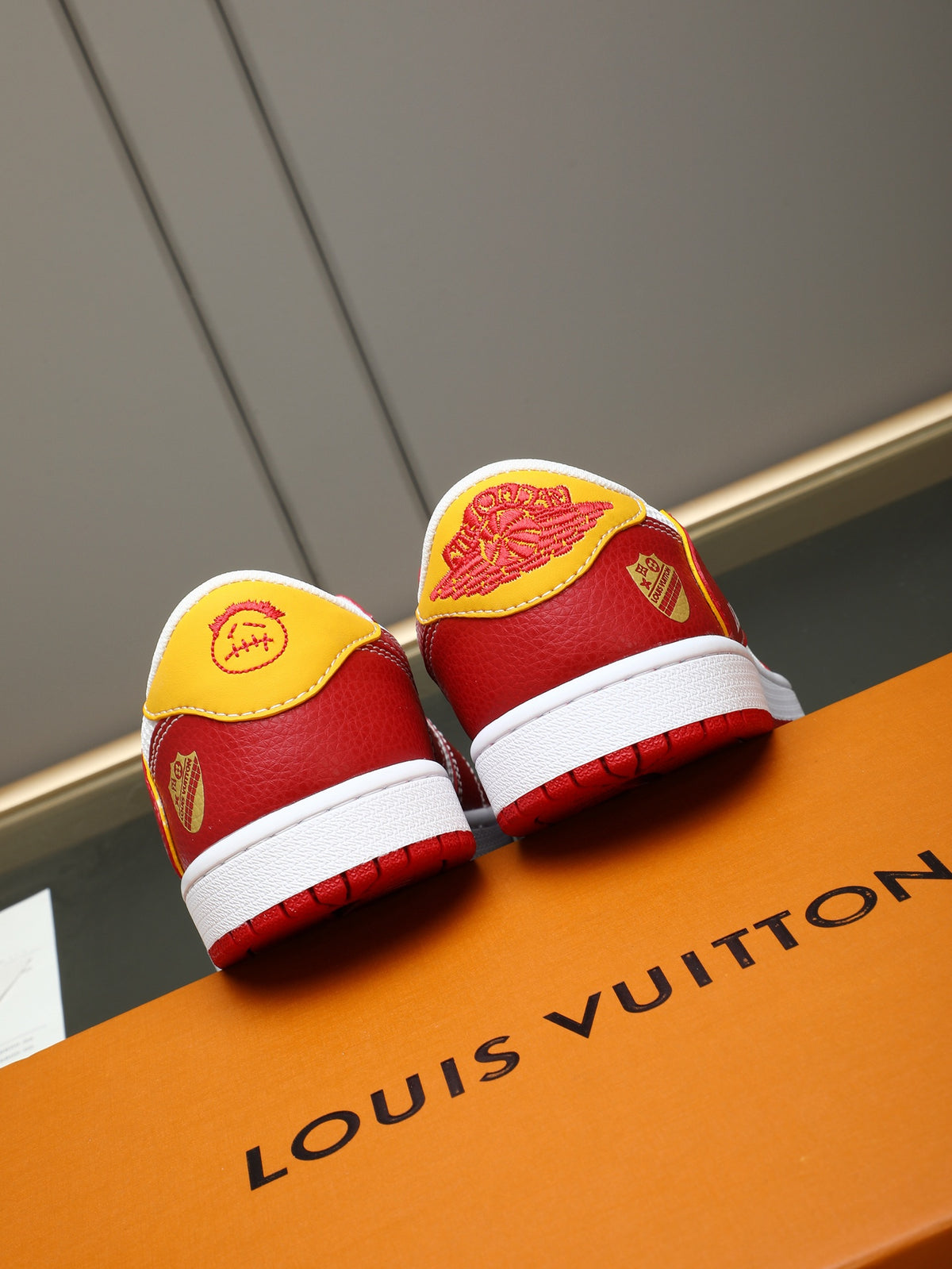Air Jordan 1 Low Travis Scott x Louis Vuitton Red White Sneaker