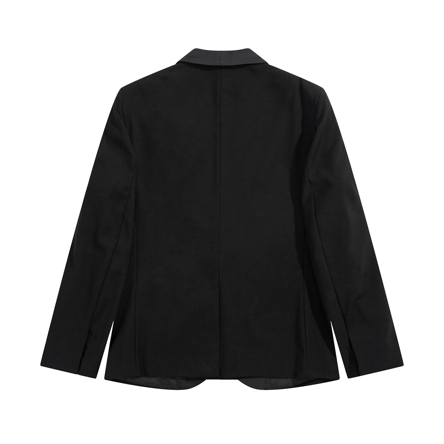 Balenciaga Black Silk-Collar Custom Blazer Jacket