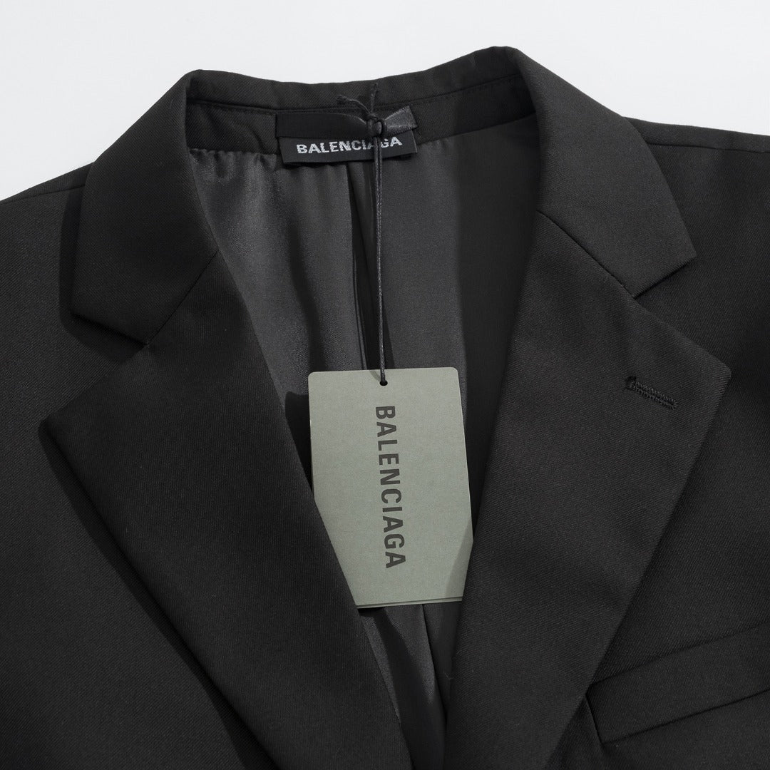 Balenciaga Black Single-Breasted Blazer