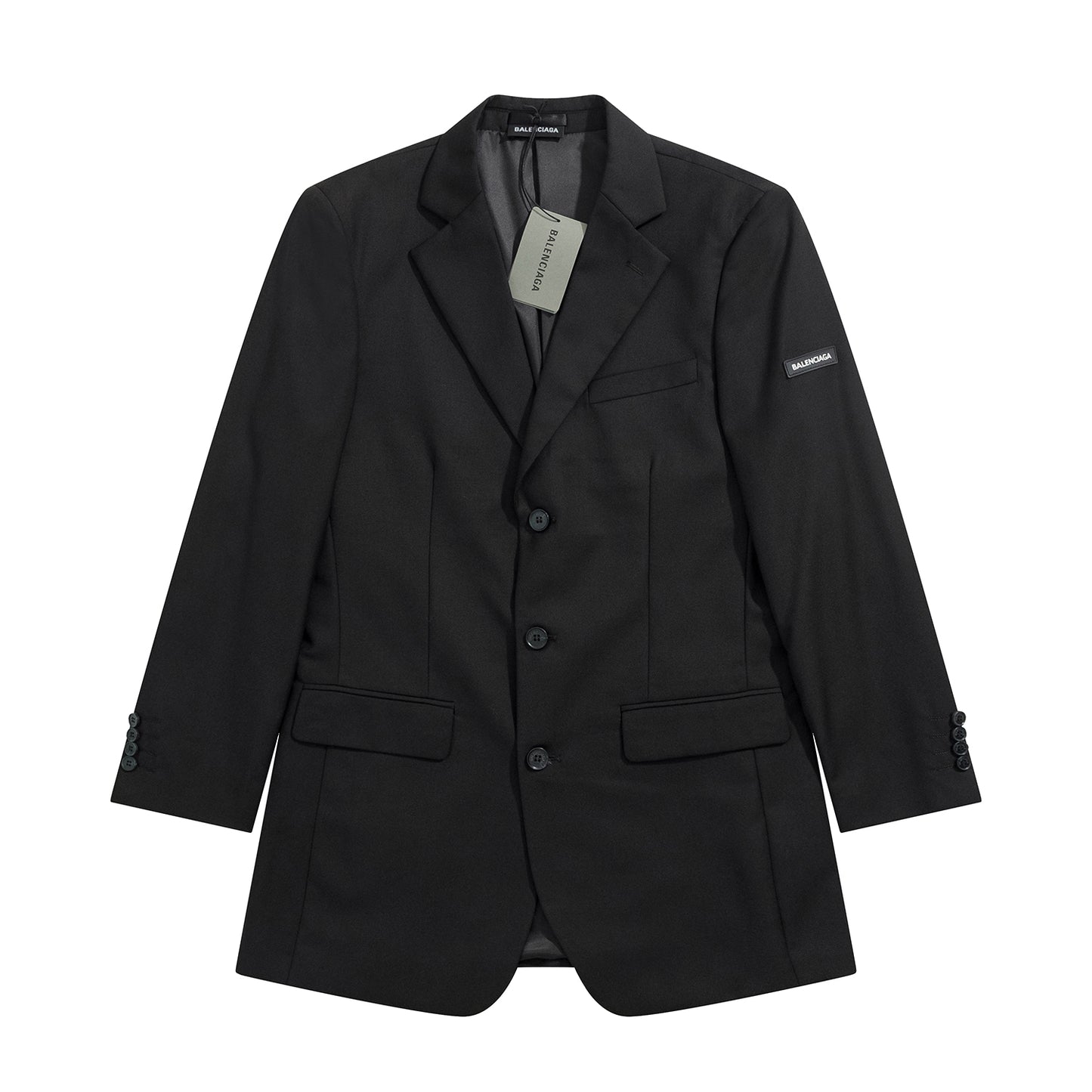 Balenciaga Black Single-Breasted Blazer