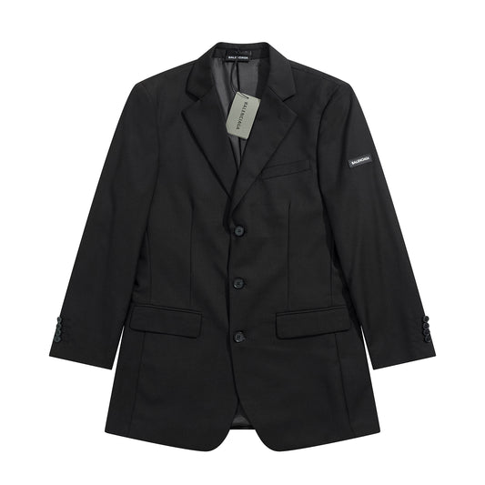 Balenciaga Black Single-Breasted Blazer