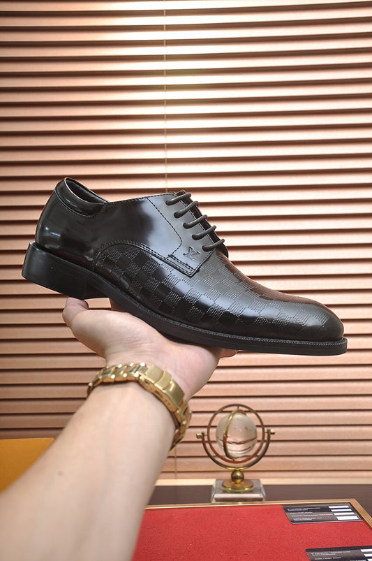 Louis Vuitton Black Checkered Derby