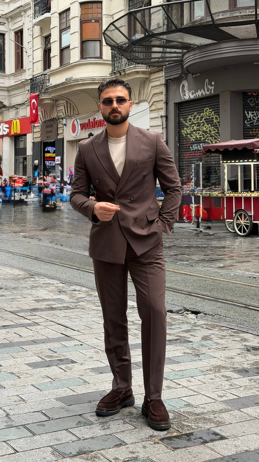 Brown 2-Piece Slim Fit Suit for Men | Suitharbor
