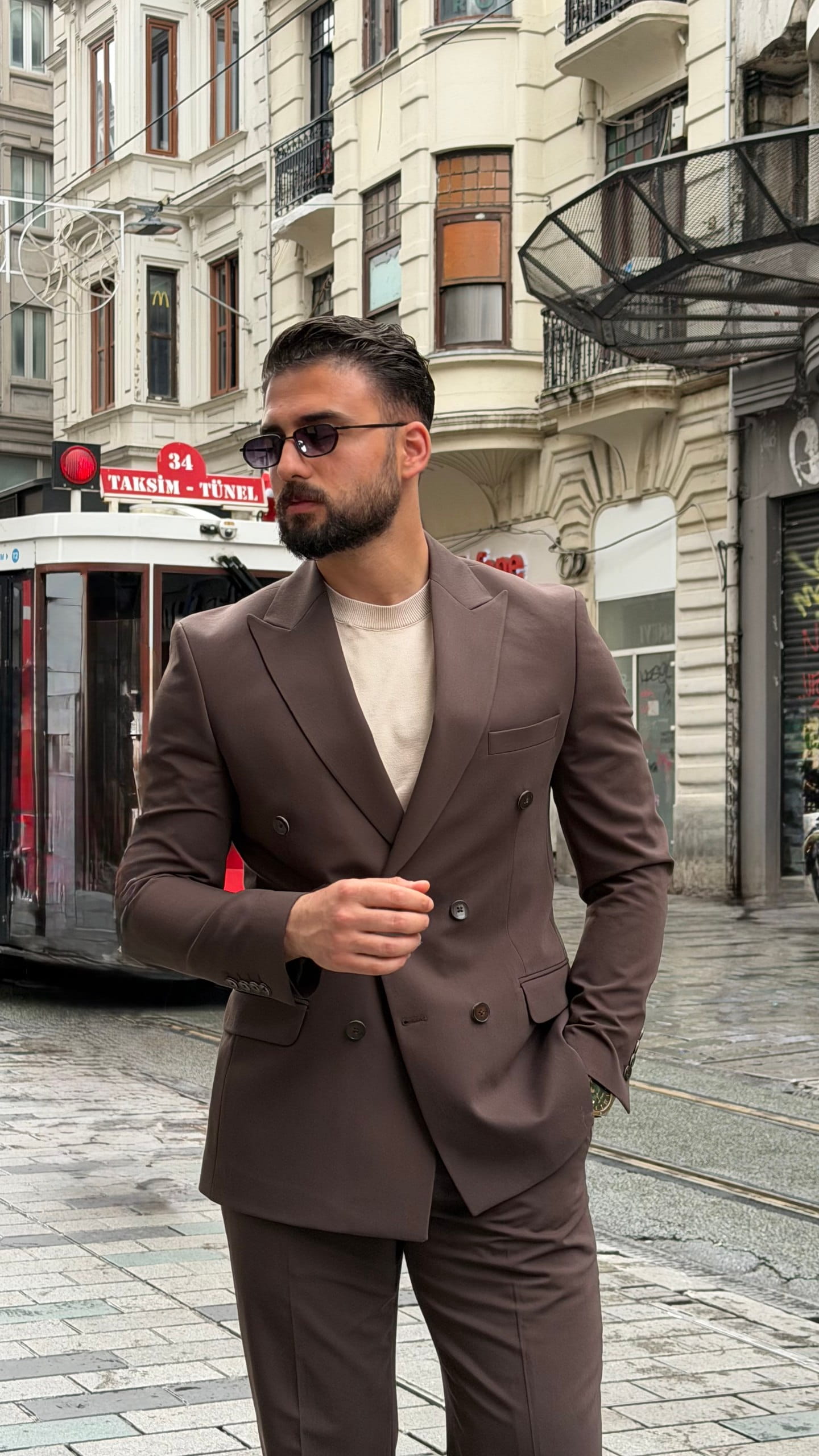 Brown 2-Piece Slim Fit Suit for Men | Suitharbor