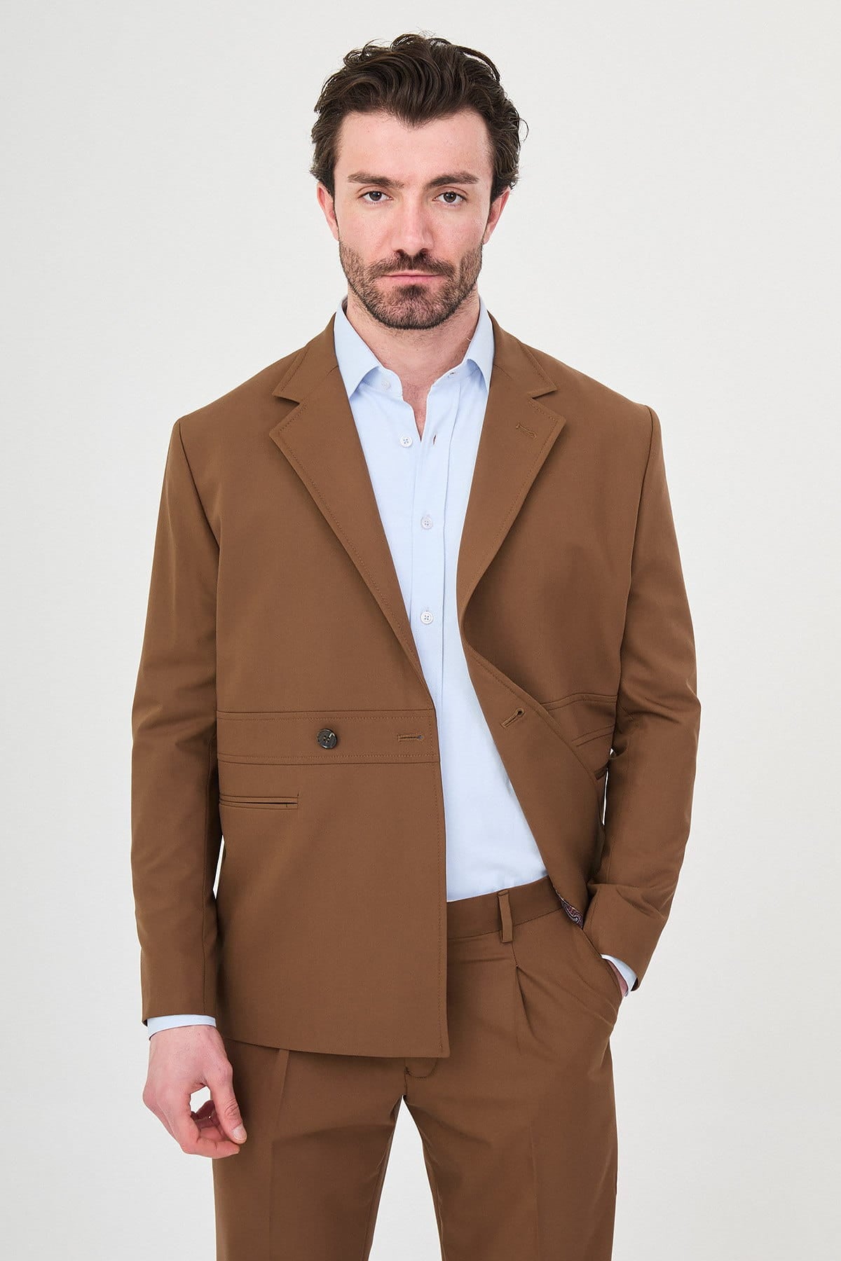 Brown Slim Fit Men’s Suit