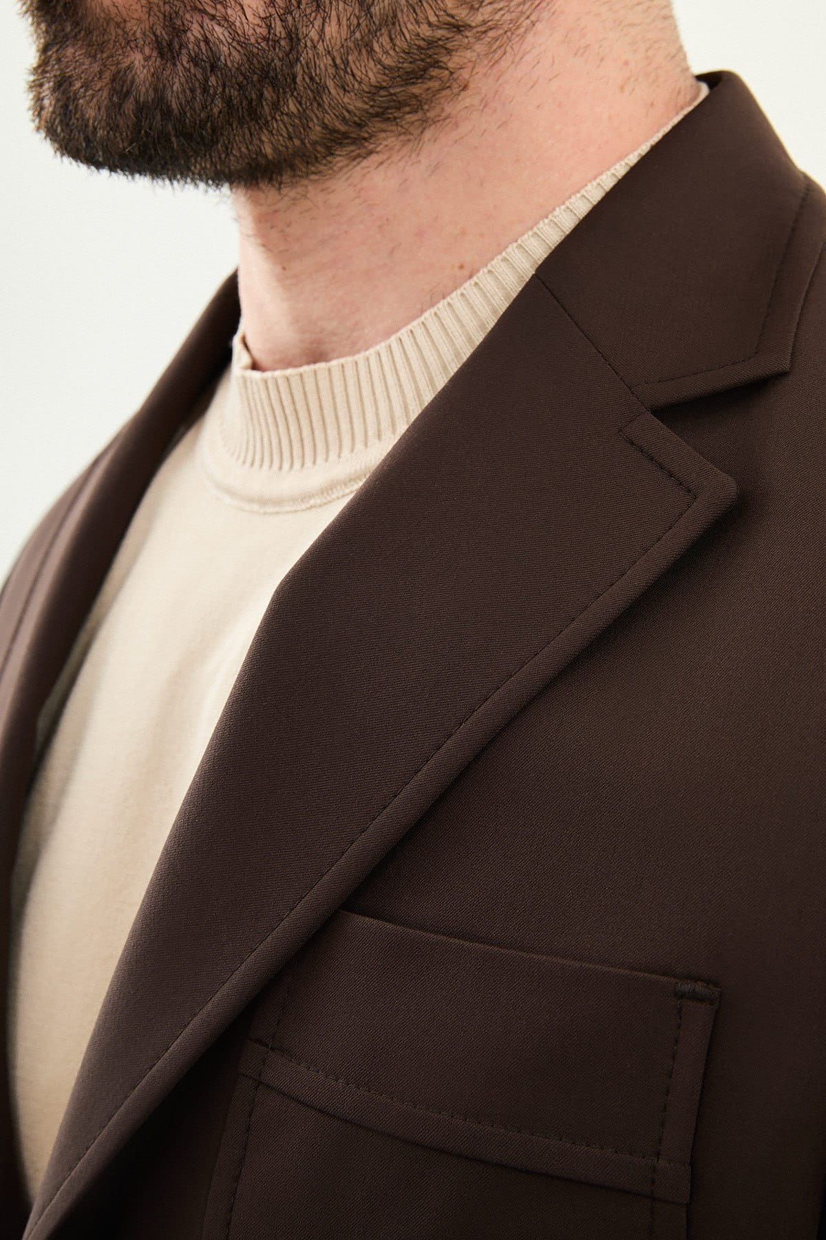 Brown Slim Fit Suit Jacket Blazer for Men