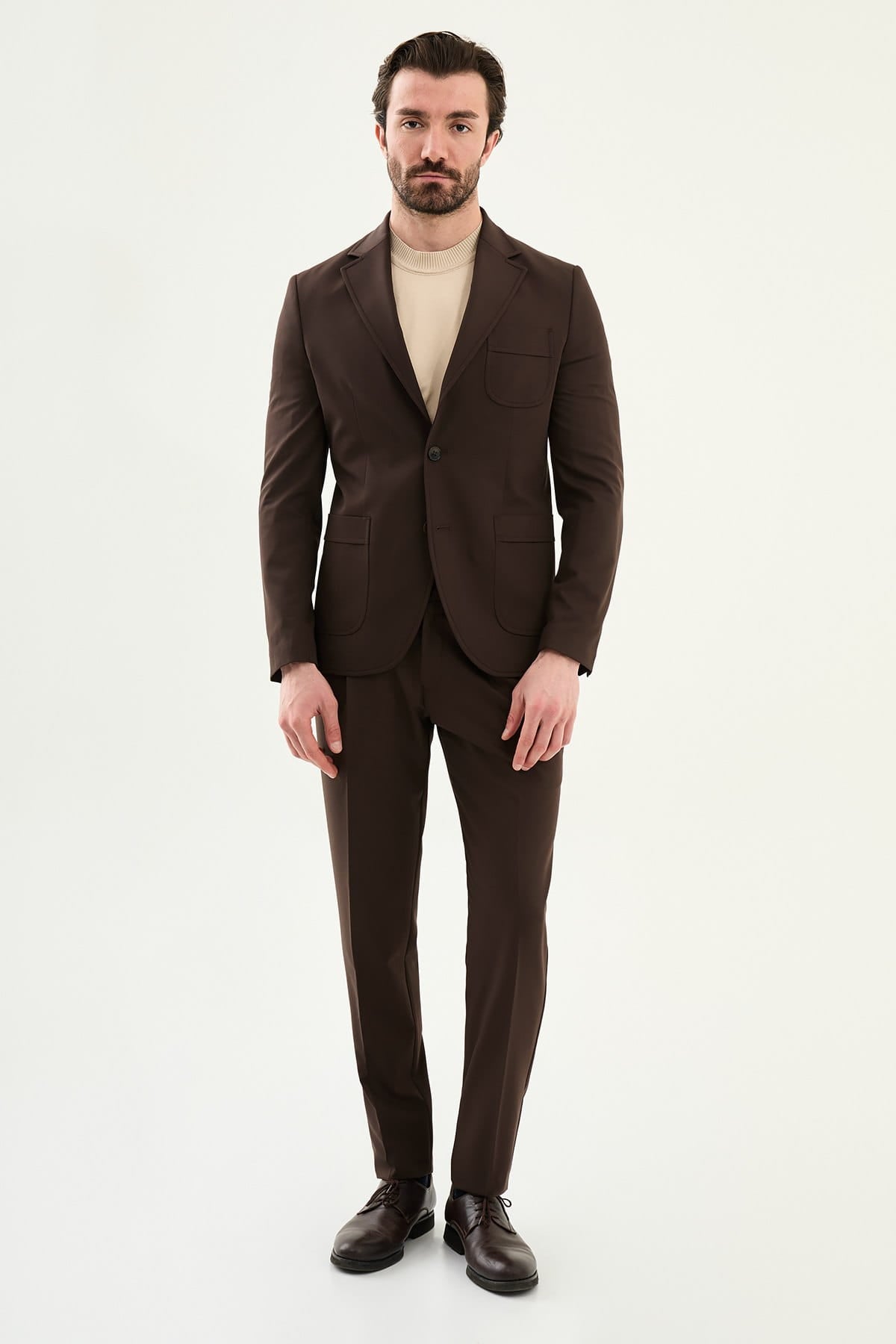 Brown Slim Fit Suit Jacket Blazer for Men
