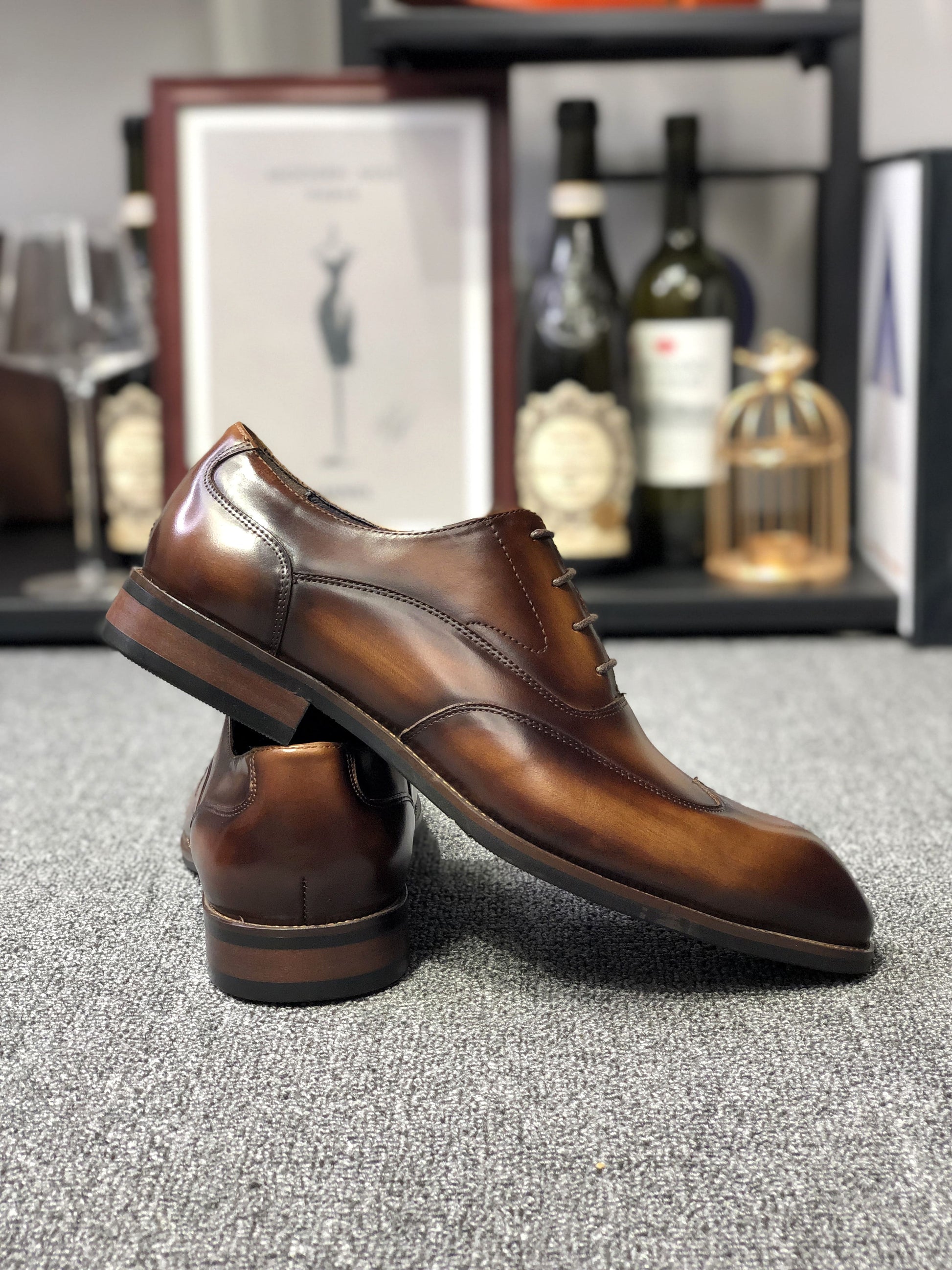 Formal Brown Oxford Shoes Polished Brown Leather Oxfords for the Modern Gentleman 45 Formal Brown Oxford Shoes Polished Brown Leather Oxfords for the Modern Gentleman 45