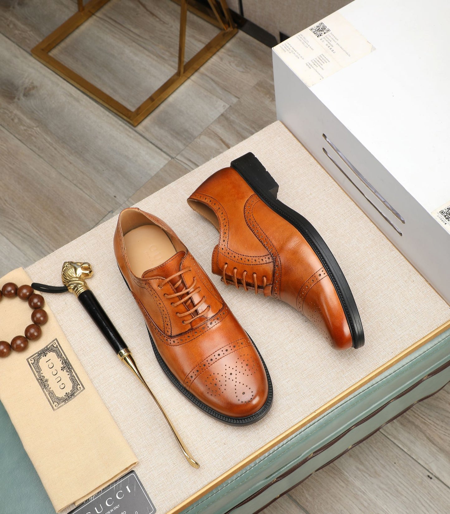 Gucci-inspired Classic Brown Oxford Brogues