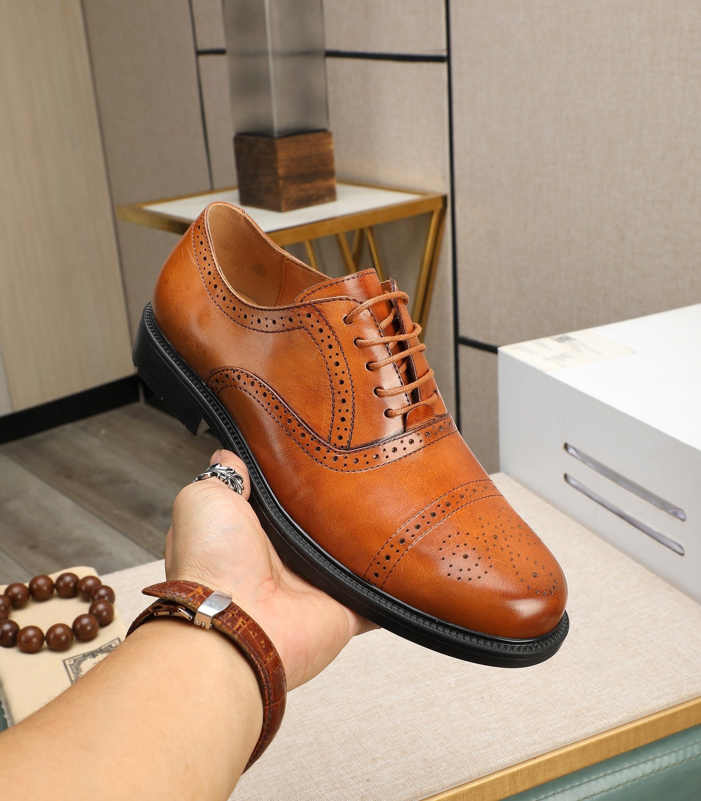 Gucci-inspired Classic Brown Oxford Brogues