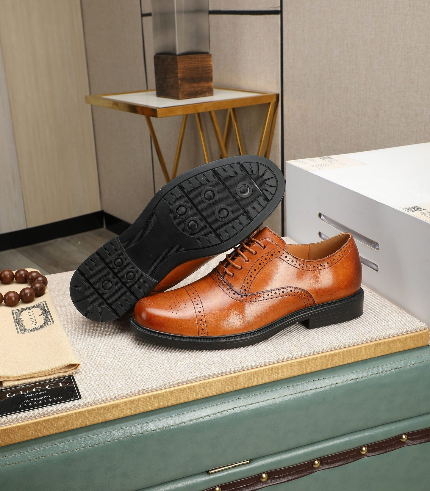 Gucci-inspired Classic Brown Oxford Brogues