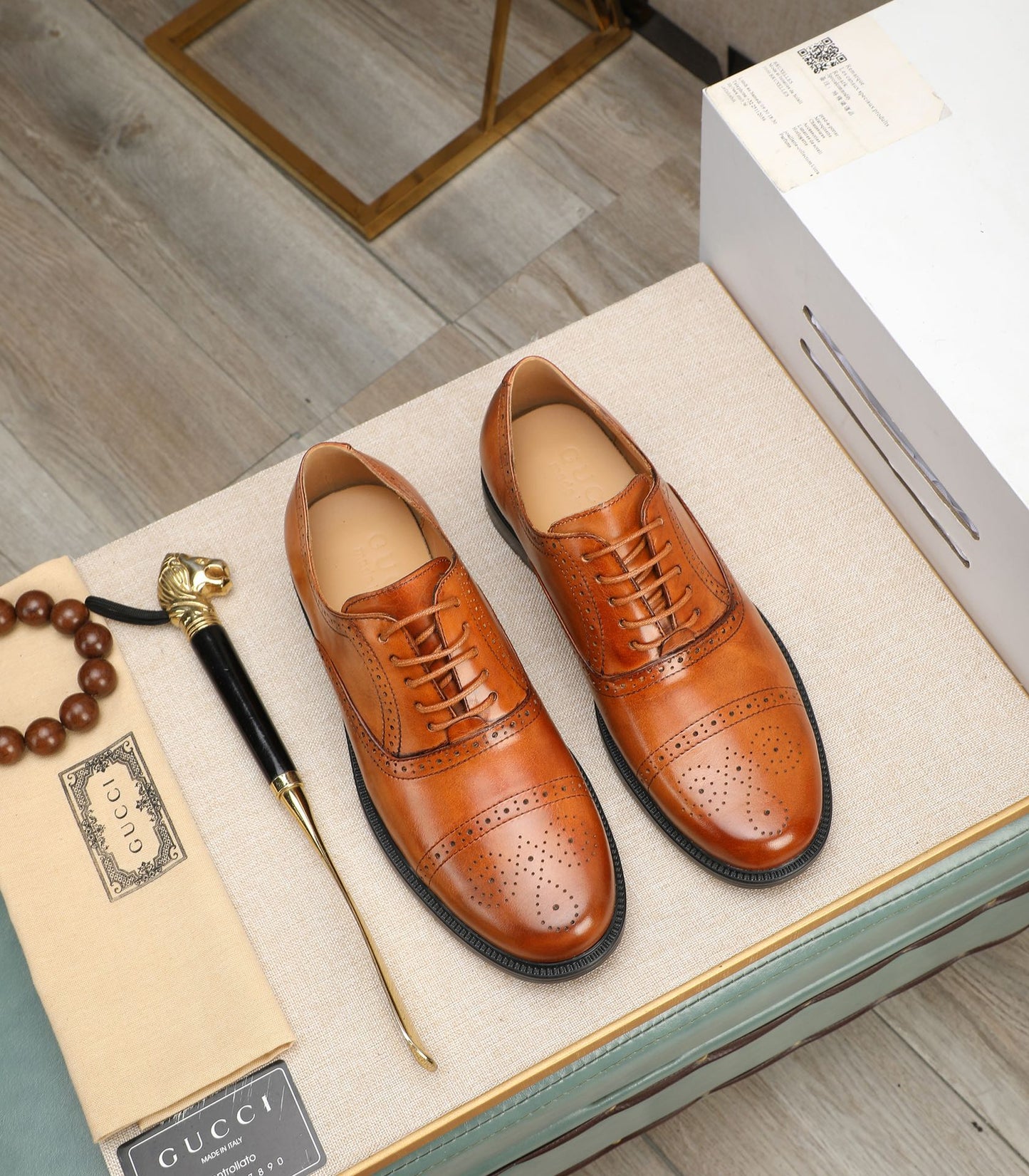 Gucci-inspired Classic Brown Oxford Brogues