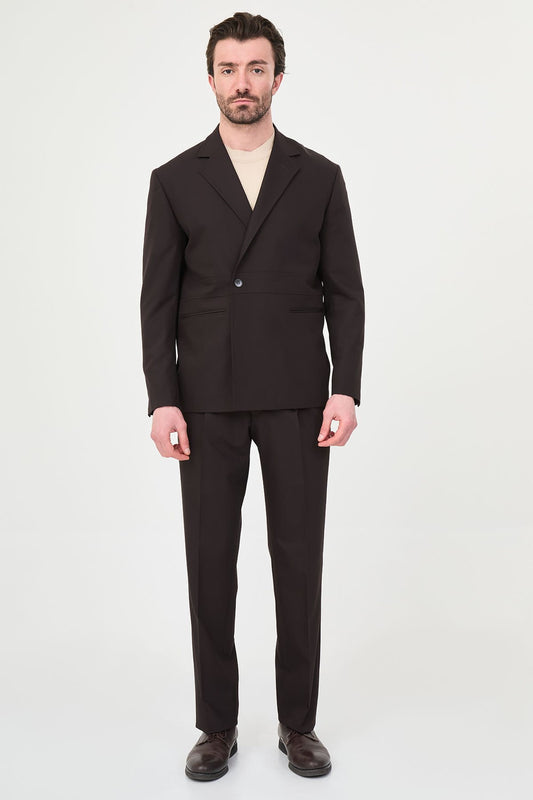 Dark Chocolate Brown Slim Fit Men’s Suit