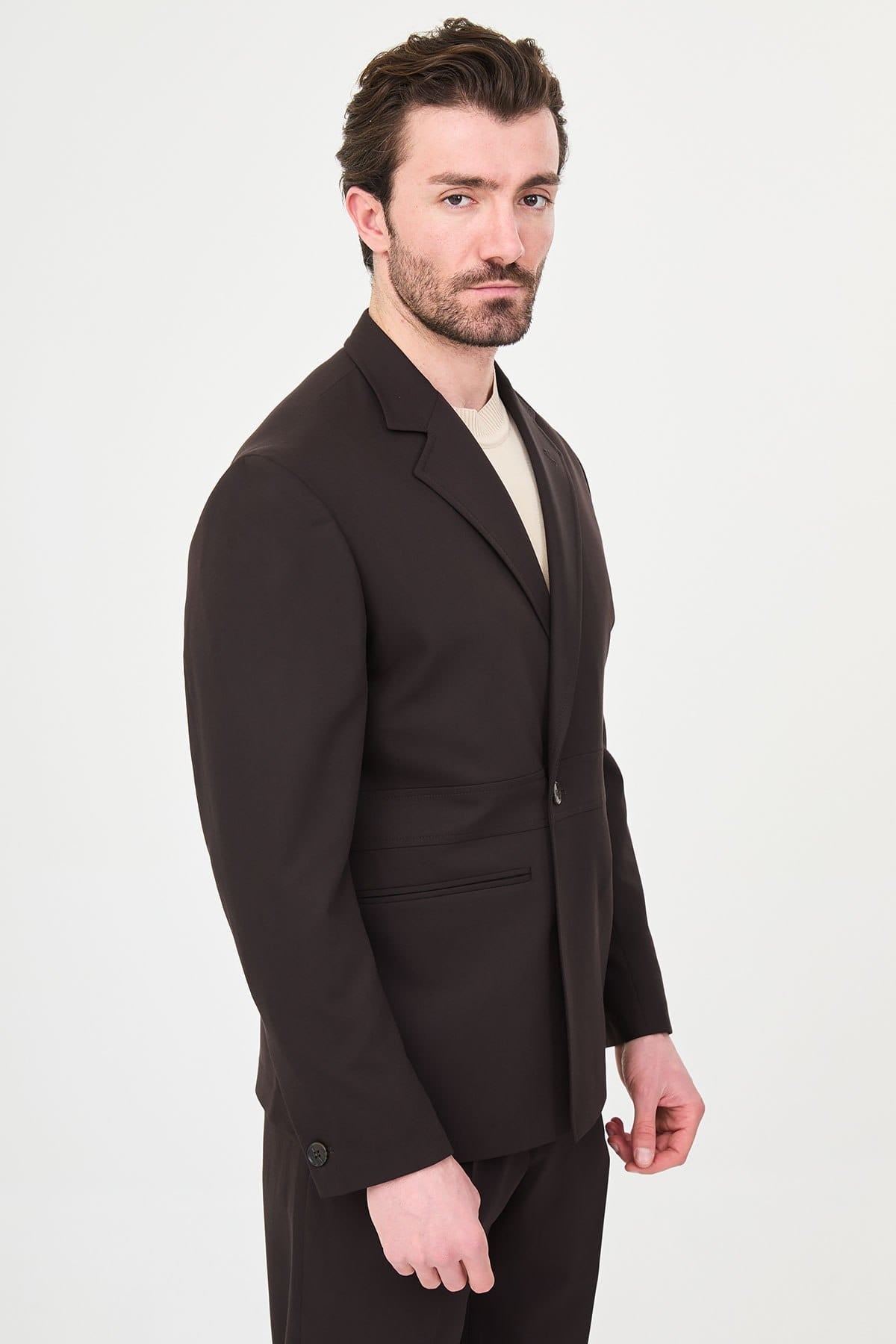 Dark Chocolate Brown Slim Fit Men’s Suit