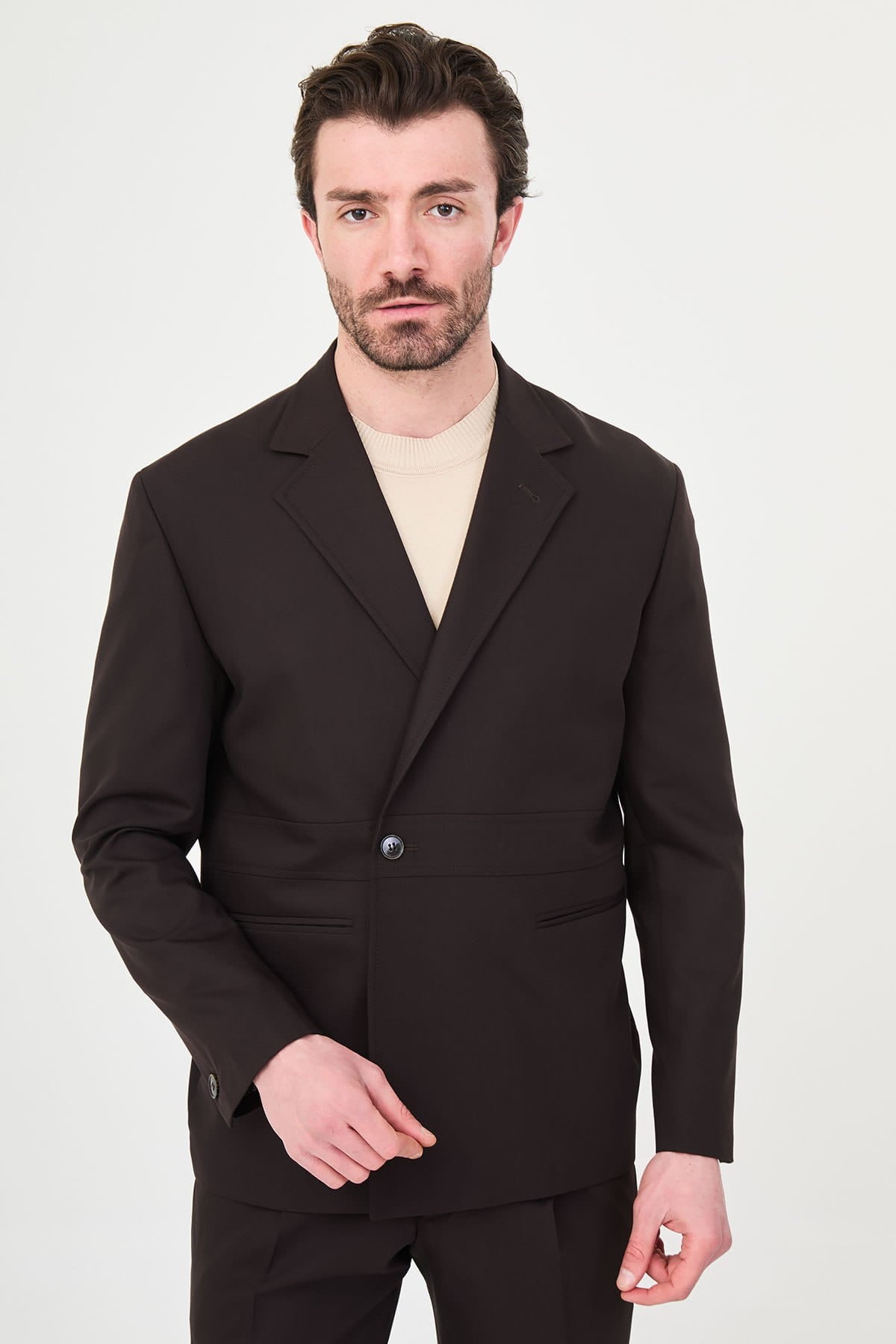 Dark Chocolate Brown Slim Fit Men’s Suit