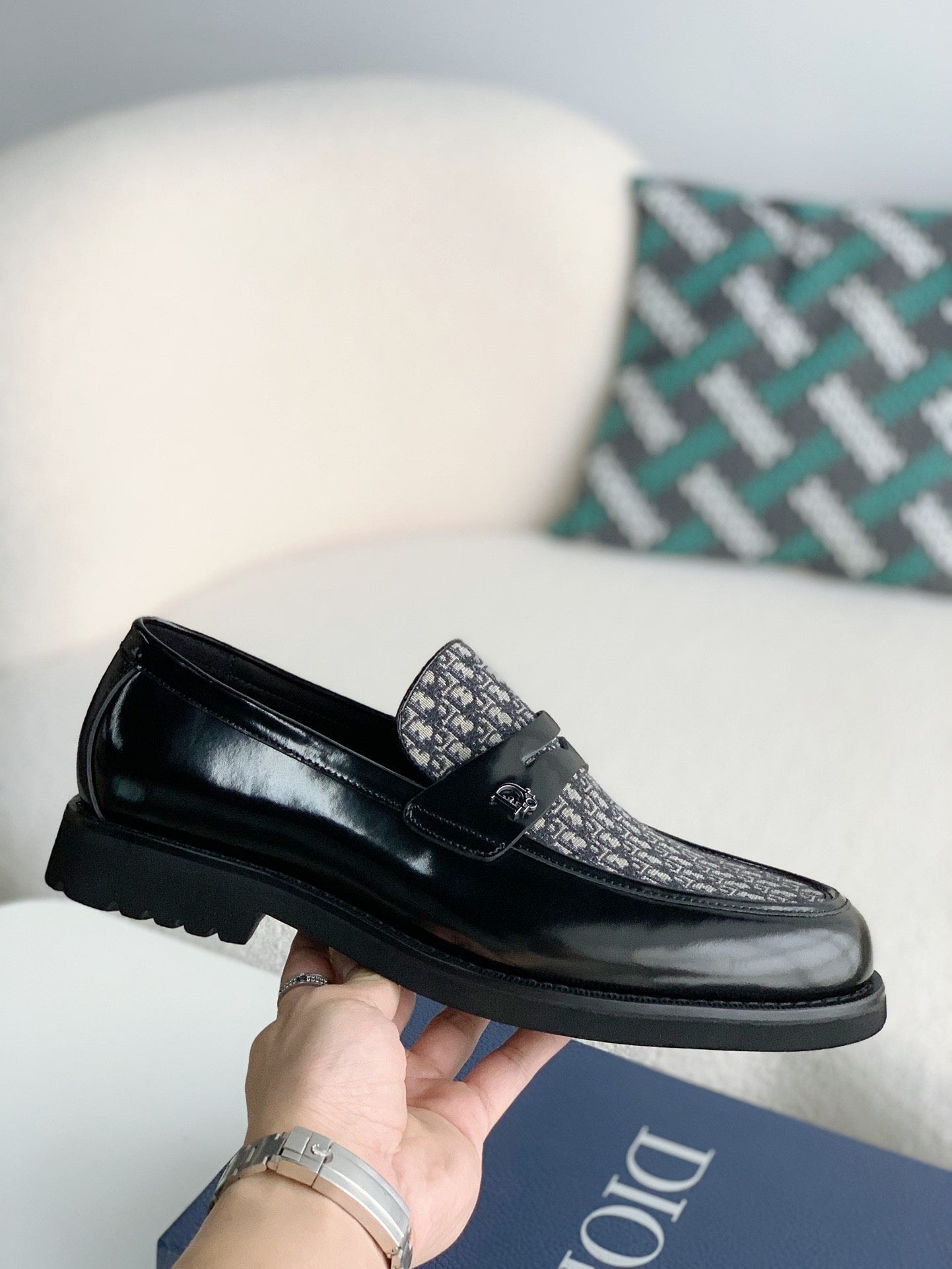 Christian Dior Smooth Calfskin Black Explorer Loafer