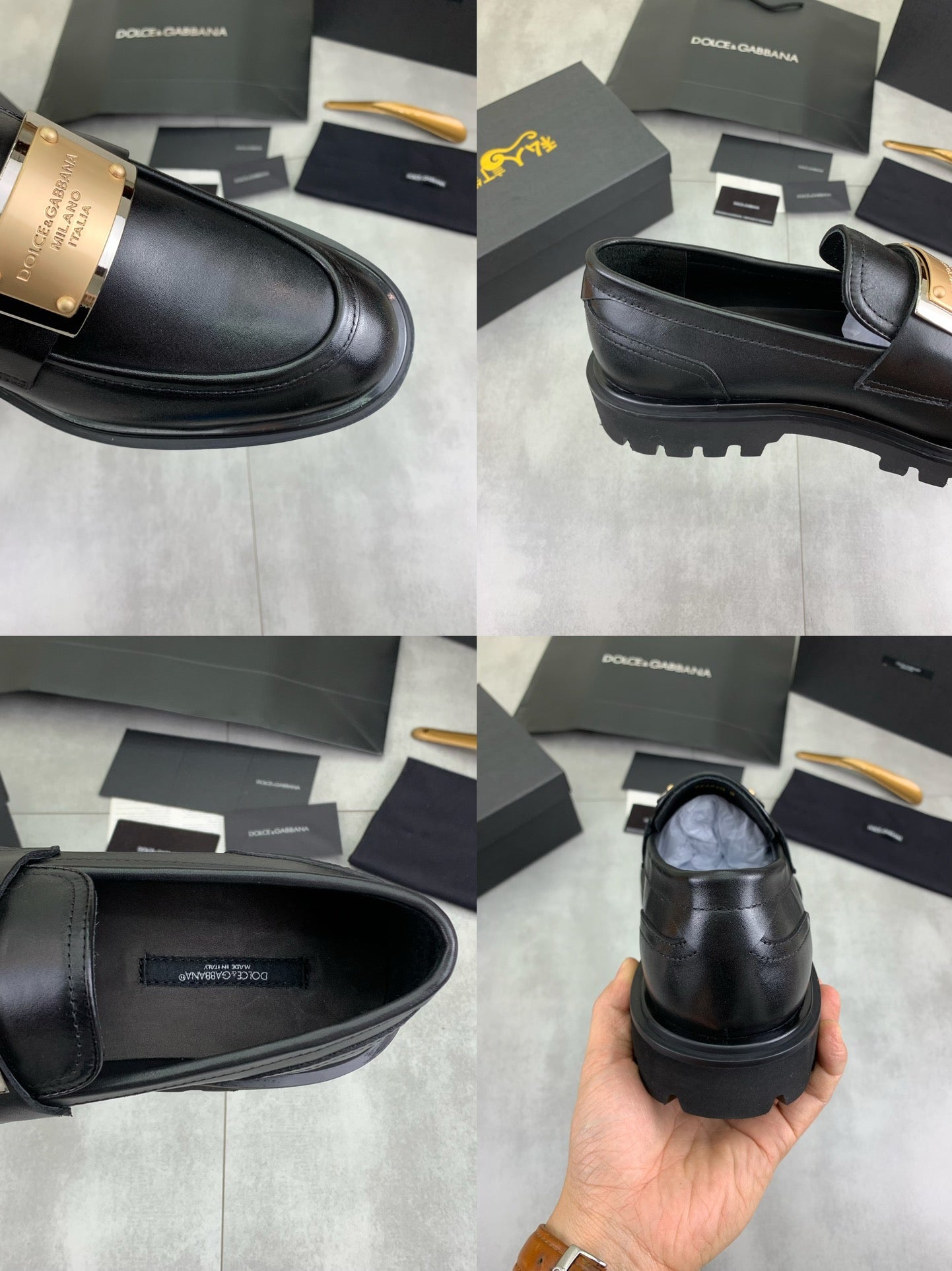 Dolce & Gabbana Bernini Black Leather Loafers