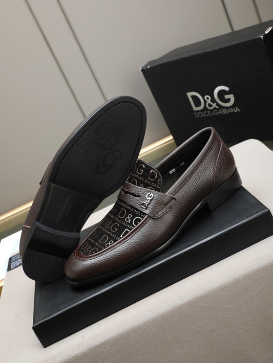 Dolce & Gabbana Brown D&G Monogram Penny Loafers