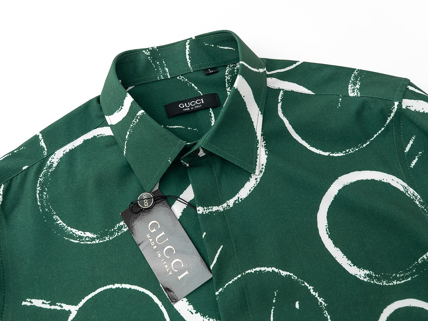 Gucci Irregular Circle Element Forest Green Shirt