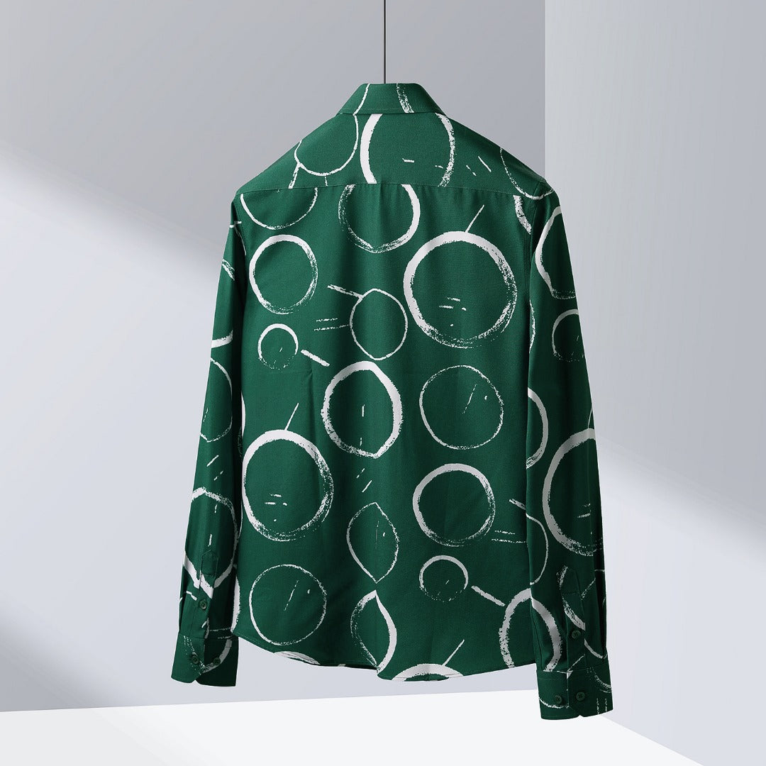 Gucci Irregular Circle Element Forest Green Shirt