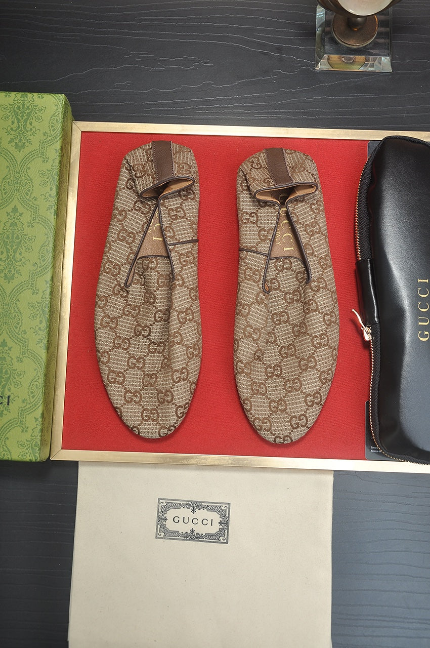 Gucci Cupertino Brown GG Canvas Loafer