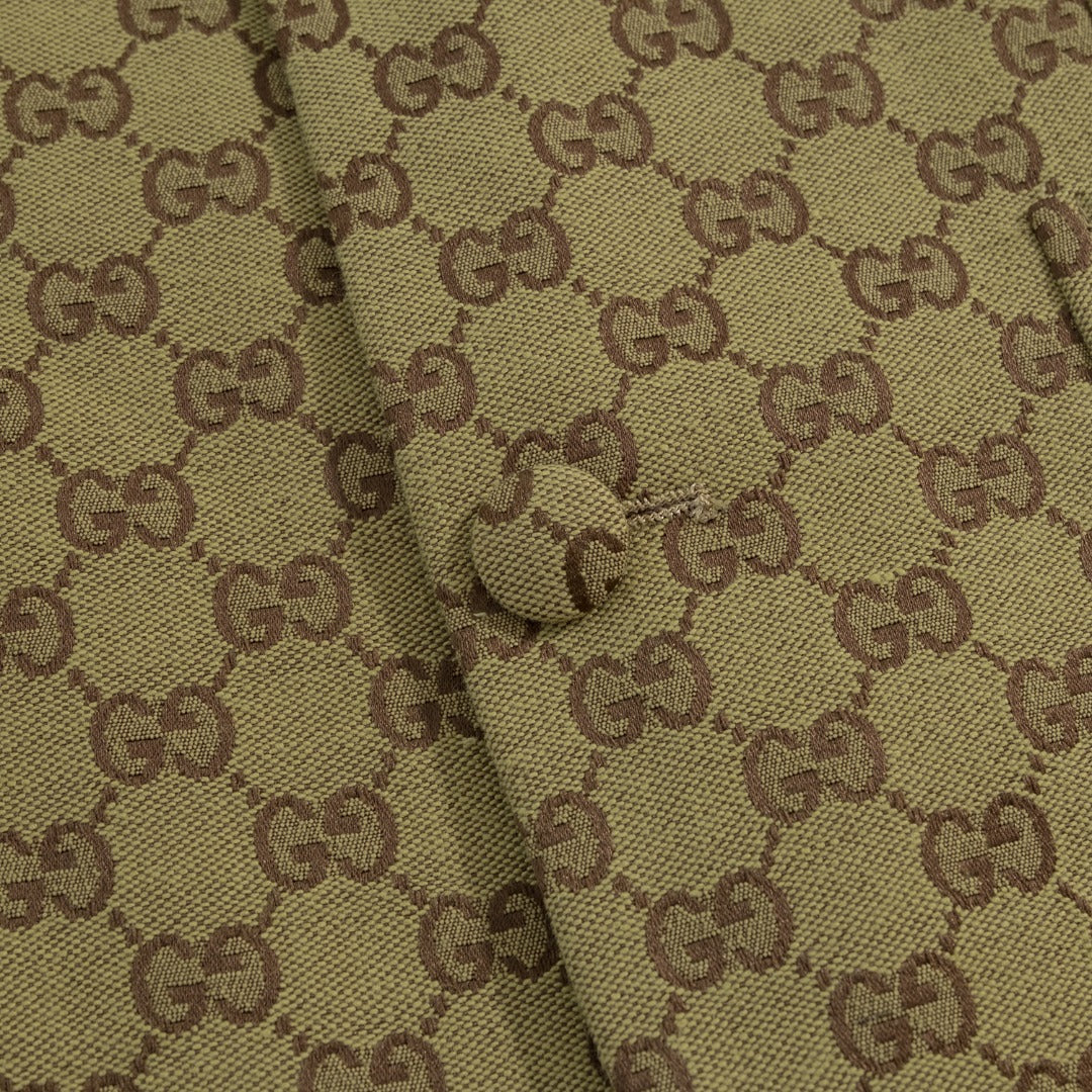 Gucci Olive Double-G Jacquard Suit