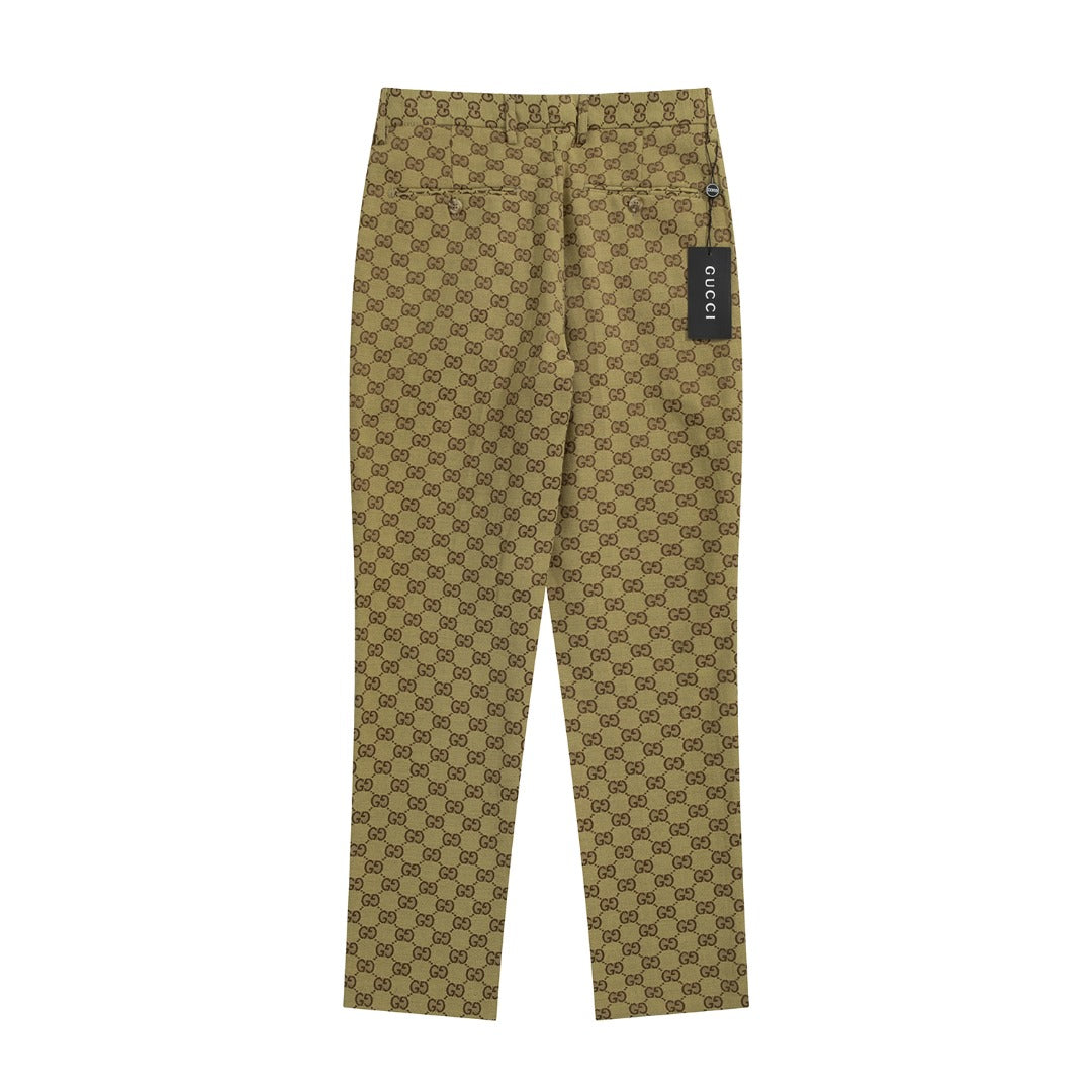 Gucci Olive Double-G Jacquard Suit