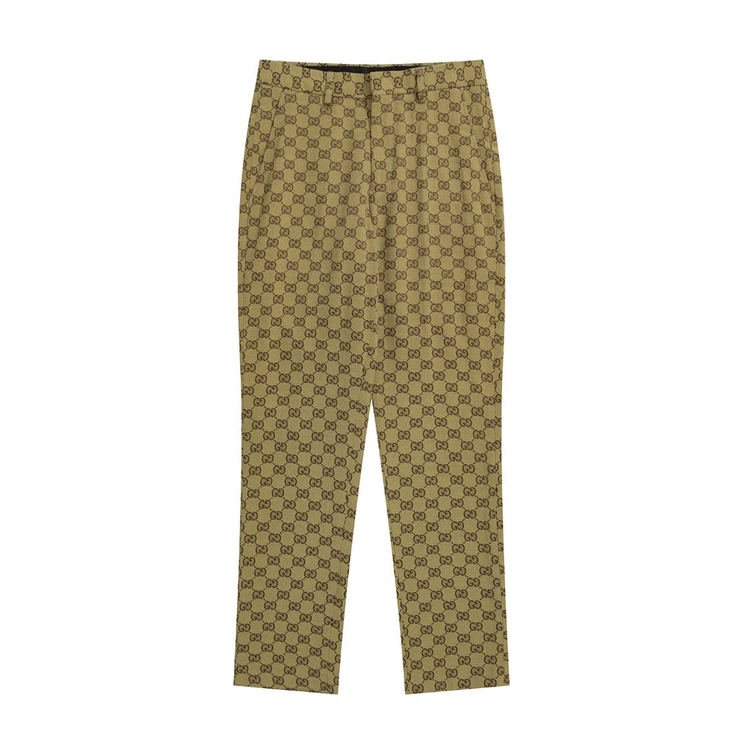 Gucci Olive Double-G Jacquard Suit